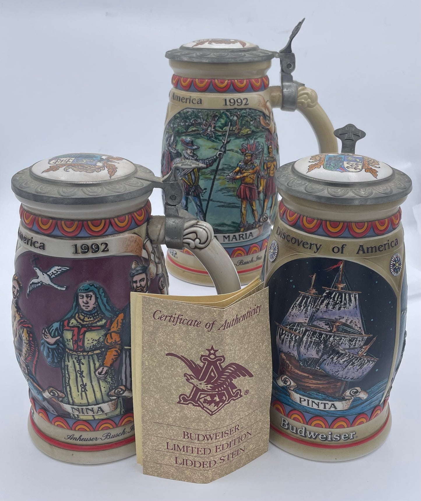 Complete Budweiser Discover America Series Beer Steins