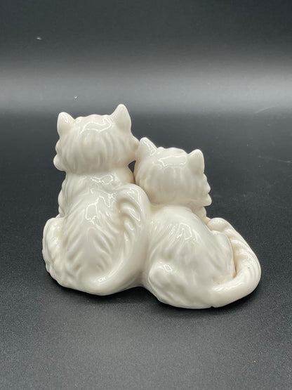 White Porceline Cats Figurine