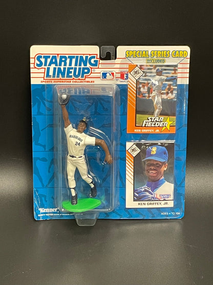 Ken Griffey, Jr Starting Lineup with 2 Cards