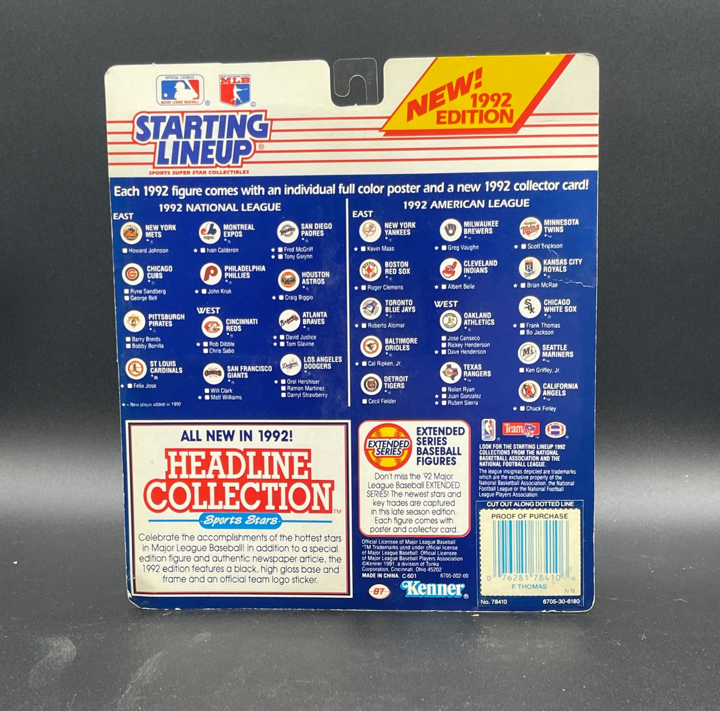 Frank Thomas Starting Lineup 1992